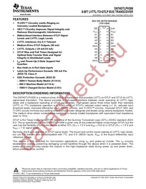 74GTLPH306DGVRE4 datasheet  